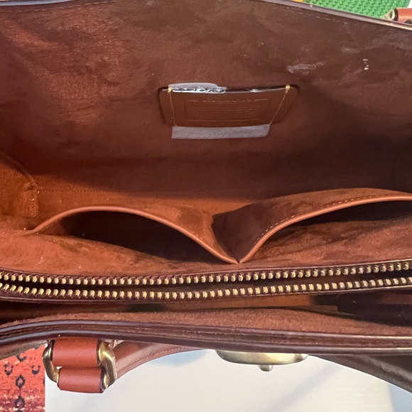 Coach Leather & Canvas Signature Satchel (includes the shoulder strap) - Picture 11 of 14